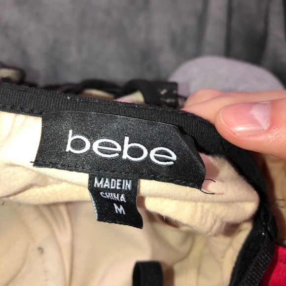 lacy black and tan sexy bodycon dress from bebe - Picture 4 of 4